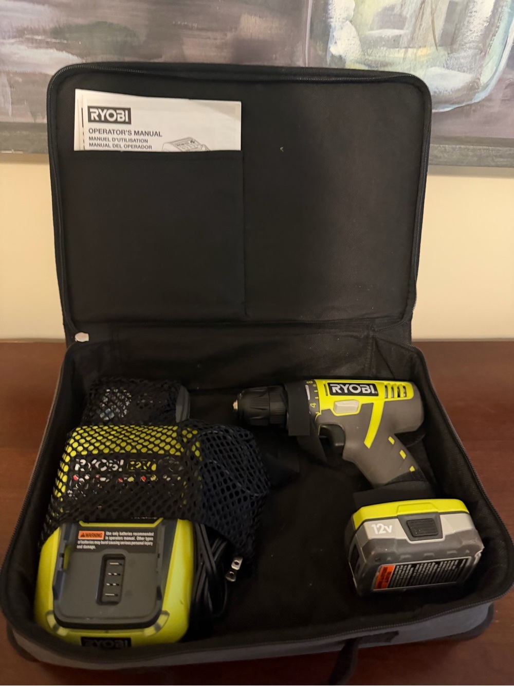 RYOBI HJP002 Power Drill. TWO lithium ion batteries!!